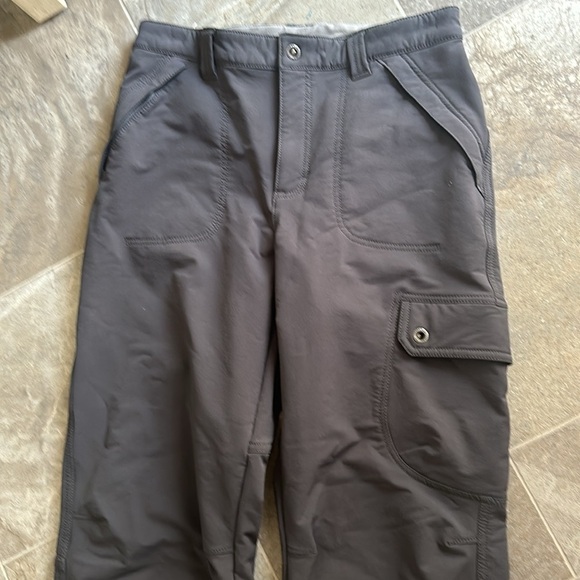 MEC Mountain equipment, fleece lined cargo pants, size 14 kids or Sm ladies grey - Picture 2 of 14